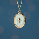 Shine Bright Cross Pendant in Mint