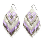 Lilac Embera Beaded Earrings