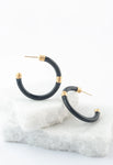 Radiant Hope Black and Gold Hoops