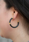 Radiant Hope Black and Gold Hoops