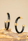 Radiant Hope Black and Gold Hoops