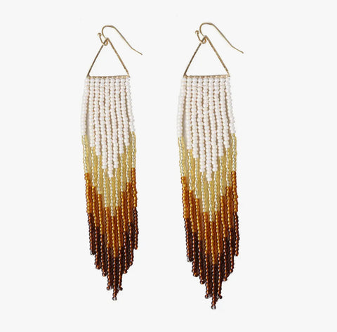 Brown Vista Embera Beaded Earrings